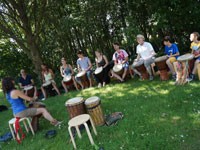 stage djembe en extérieur